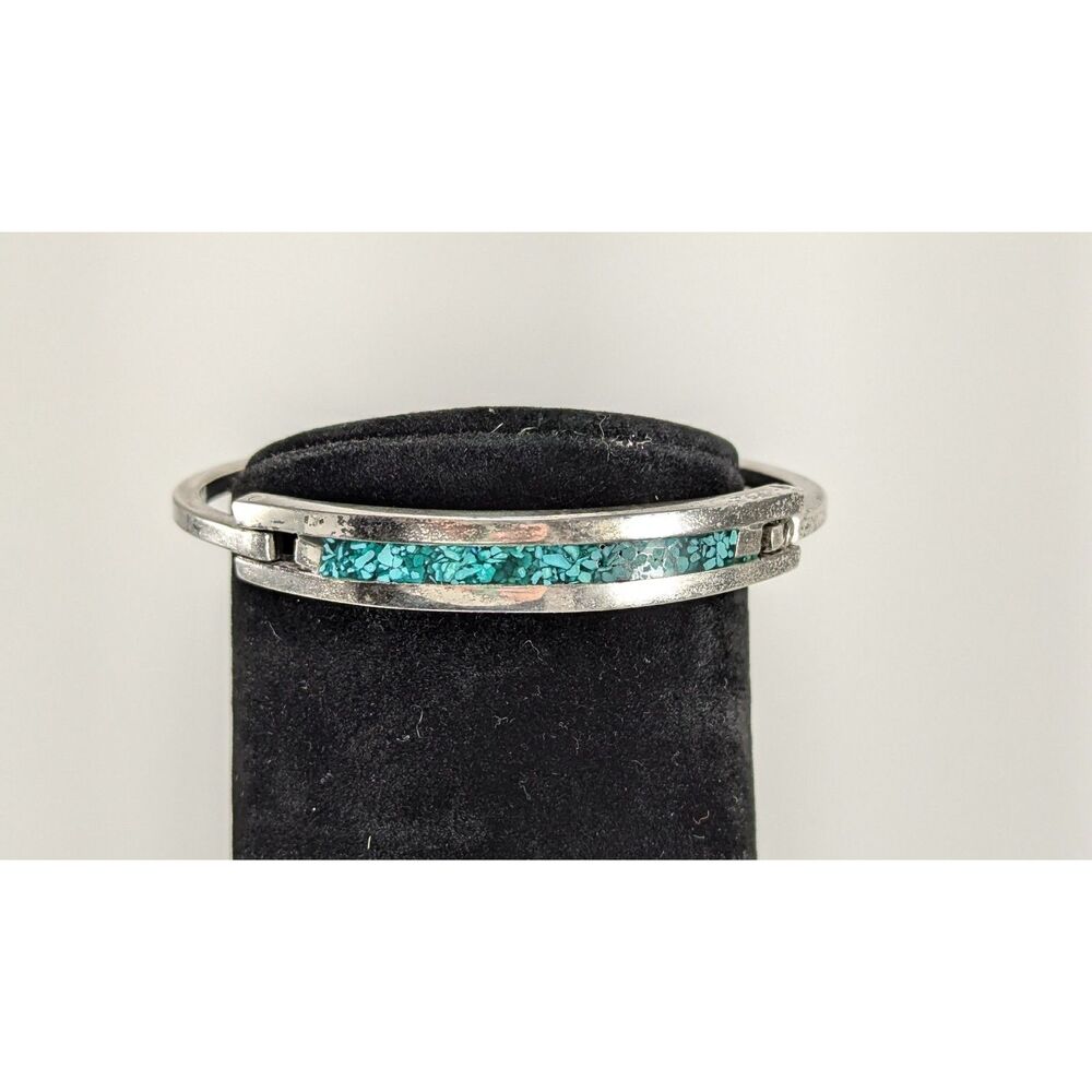 Alpaca Turquoise Clamp Bracelet